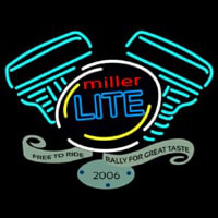 Miller Lite Free To Ride Rally For Great Taste Neonskylt