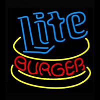 Miller Lite Hamburger Neonskylt