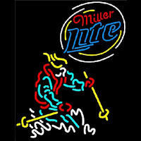 Miller Lite Logo Skier Neonskylt