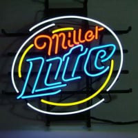 Miller Lite Öl Neon Bar Pub Skylt