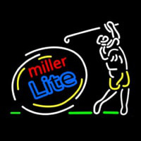 Miller Lite Sequencing Swinging Golfer Neonskylt