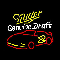 Miller NASCAR Rusty Wallace 2 Beer Sign Neonskylt