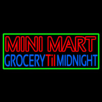 Mini Mart Groceries Till Midnight Neonskylt