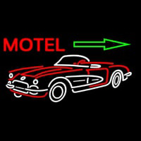Motel Arrow With Car Logo Neonskylt