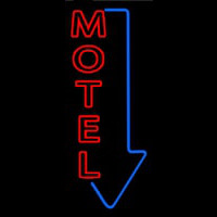 Motel With Down Arrow Neonskylt
