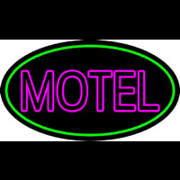 Motel With Green Border Neonskylt