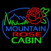 Mountain Rose Cabin Neonskylt