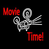Movie Time With Logo Neonskylt
