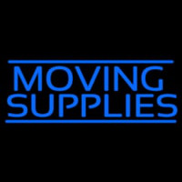 Moving Supplies Blue Double Lines Neonskylt
