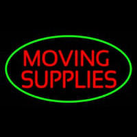 Moving Supplies Oval Green Neonskylt