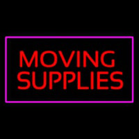 Moving Supplies Rectangle Purple Neonskylt