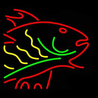 Multi Color Fish Neonskylt