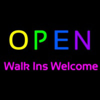 Multi Colored Open Walk Ins Welcome Neonskylt