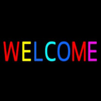 Multi Colored Welcome Bar Neonskylt