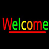 Multi Colored Welcome Neonskylt