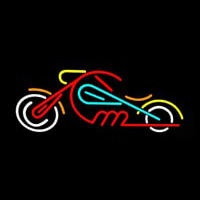 Multicolor Motorcycle Neonskylt