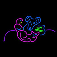 Multicolor Pet Logo Neonskylt