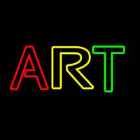 Multicolored Double Stroke Art 1 Neonskylt
