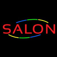 Multicolored Double Stroke Salon Neonskylt