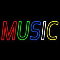 Multicolored Music Neonskylt