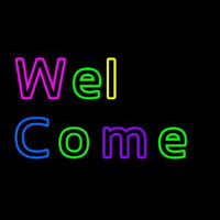 Multicolored Welcome Neonskylt