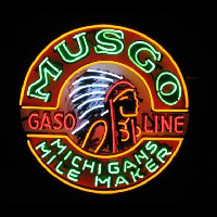 Musgo Gasoline Neonskylt