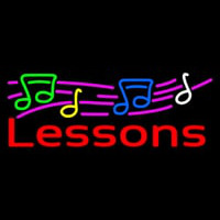 Music Lessons 1 Neonskylt