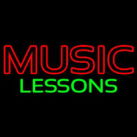 Music Lessons Neonskylt