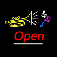 Music Logo Open Neonskylt