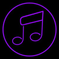 Music Note Purple Neonskylt