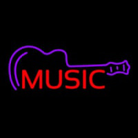 Music With Guitar Neonskylt