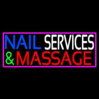 Nail Services And Massage Neonskylt