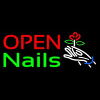Nails Open Logo Neonskylt