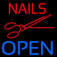 Nails Open With Scissors Neonskylt