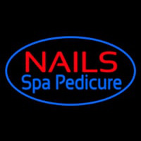 Nails Spa Pedicure Oval Blue Neonskylt