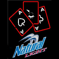 Natural Light Ace And Poker Beer Sign Neonskylt