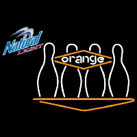 Natural Light Bowling Orange Beer Sign Neonskylt