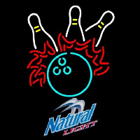 Natural Light Bowling Pool Beer Sign Neonskylt