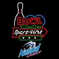 Natural Light Bowling Spare Time Beer Sign Neonskylt