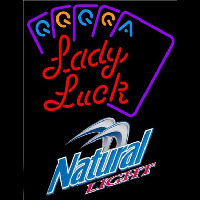 Natural Light Lady Luck Series Beer Sign Neonskylt