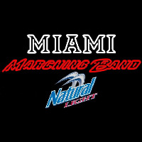 Natural Light Miami University Band Board Beer Sign Neonskylt