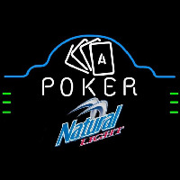 Natural Light Poker Ace Cards Beer Sign Neonskylt