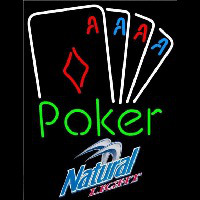 Natural Light Poker Tournament Beer Sign Neonskylt