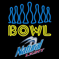 Natural Light Ten Pin Bowling Beer Sign Neonskylt