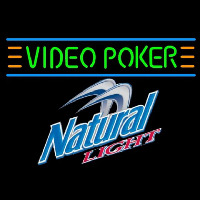 Natural Light Video Poker Beer Sign Neonskylt