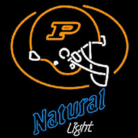 Natural Light with Purdue University Boilermakers Helmet Beer Sign Neonskylt