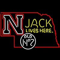 Nebraska Jack Lives Here Neonskylt