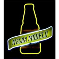 Negra Modelo Dark Beer Bottle Neonskylt