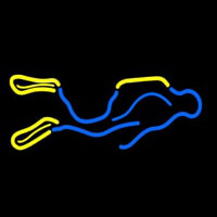 Neon Scuba Diver Neonskylt