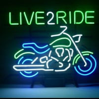 New Harley Motorcycle Love 2 Ride Ride Em Hard Neon Öl Bar Pub Skylt